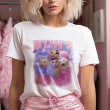 Nueva camiseta Y2K 2026Funny Meme Huh Cat Shirt, Huh Cat Funny Meme Shirt, Absurd Shirt, Shitpost Shirt, Silly Shirts, Uh Banana Crying Sad Cat, Cat Lover Tee,Camisetas infantiles, artículos para el Día de San Valentín, conjuntos para padres e hijos, camisetas con temática del Día de San Valentín, camisetas estampadas para hombres y mujeres, camisas, camisetas con emojis populares. - Blanco - Ver 7
