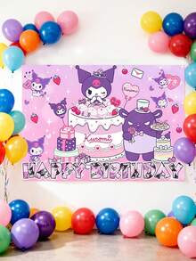 SANRIO 这款三丽鸥主题派对背景幕布共有四种款式，以酷洛米、美乐蒂、凯蒂猫和朋友们为主题，搭配柔和的生日图案、礼盒和充满童趣的插画。背景幕布采用轻盈防皱面料，高清印花，为生日庆典、拍照区和主题活动增添梦幻般的和谐美感。 - 多款 - 查看 8