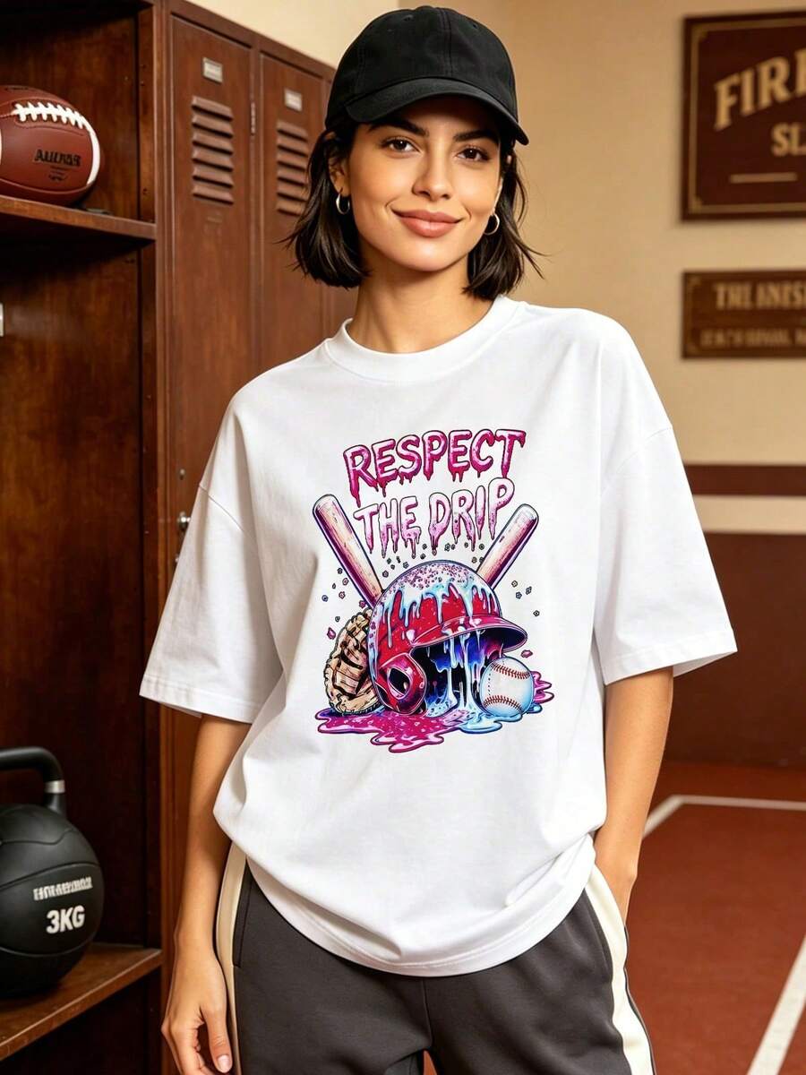 Camiseta de manga corta con cuello redondo suave e informal de verano para mujer, estilo rugby, estilo universitario, tops para salir, camiseta de manga corta con cuello redondo suave e informal de verano para mujer, estilo rugby, estilo universitario, tops para salir, algodón, vintage, estilo urbano europeo y americano, estilo deportivo casual, estilo unisex, estilo urbano casual, tops bonitos, generación Z, curvas, ropa Y2K, camisetas divertidas, tops de mujer, conjuntos de vacaciones para mujer, top lindo, camiseta gráfica, conjuntos de primavera, camisetas holgadas, ropa urbana retro, estilo de los 90, estilo de los 2000, subcultura, top negro, tops blancos, atuendo de fiesta de los 90. Negro - Blanco - Ver 1