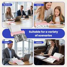 Inkless Portable Thermal Printer, Bluetooth Wireless A4 Printer With 1500mAh Battery, Supports Continuous & Single Thermal Paper, USB & Bluetooth Connection, Compatible With IOS/Android/Windows, Compact Design, Perfect For UK Business Trips, Travel - Pink - View 5