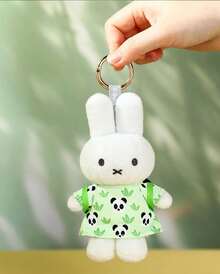 Bộ sưu tập Miffy: Mặt dây chuyền hình gấu trúc nhồi bông – Mềm mại và dễ ôm; Móc khóa hình thỏ Miffy – Dễ thương và đáng yêu - Nhiều màu - Xem 6