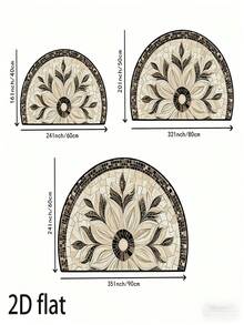 Modern Crystal Sky Half-Circle Moroccan Non-Slip Backed Rug, Machine Washable, Stain Resistant, Medium Pile, 6mm Thick - Fashionable Arrow Pattern, Suitable For Hallway, Entryway, Bedroom And Hotel - Multicolor 9 - View 21