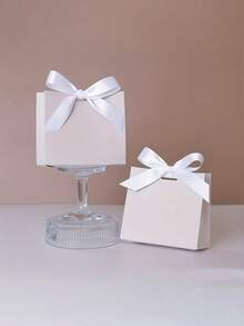 DIY Mini Gift Bag Set - Blank Wedding Gift Boxes - Birthday Party Packaging With Ribbon - - Paper - Wedding Gift Boxes - Decorative Tassel Details - Durable Gift Boxes - Gift Boxes - Christmas - Multicolor - View 4