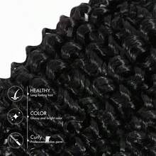 bling hair Tóc nối xoăn tự nhiên màu đen, chất liệu lông vũ, được tạo kiểu chuyên nghiệp và tăng độ dày cho tóc. - Natural Black - Xem 8
