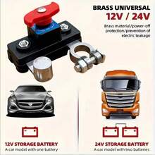 External Car Battery Terminal, Car Battery Disconnect Switch, Universal Battery Isolator, Manual Circuit Breaker, Disconnect And Leakage Protection Device For Car Battery Power Terminal Connection Switch - Suitable For Cars, Trucks, Boats And RVs - A - View 8