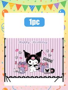 SANRIO 这款三丽鸥主题派对背景幕布共有四种款式，以酷洛米、美乐蒂、凯蒂猫和朋友们为主题，搭配柔和的生日图案、礼盒和充满童趣的插画。背景幕布采用轻盈防皱面料，高清印花，为生日庆典、拍照区和主题活动增添梦幻般的和谐美感。 - 多款 - 查看 4