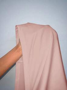 Lady Vestido elegante ajustado con cuello en V a rayas, manga corta y bajo con abertura para mujer en verano - Rosa vieja - Ver 7