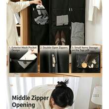 Dustproof Garment Bag With Clear Window Multi Zipper Pockets Hanging Clothes Storage Cover Suit Dress Jacket Organizer Closet Storage - View 6