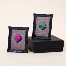 1PC Natural Crystal Ore Photo Frame Refrigerator Magnet, Reiki Energy Healing Feng Shui Decor, Good Luck Home Office Ornament, Thanksgiving Christmas Gift - Mining Marker Frame - View 3