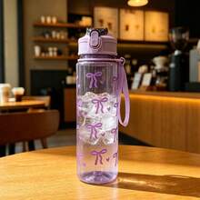 1pc 700ml Cute Children's Water Bottle With Straw, Portable For Outdoor/School Use, Ideal Gift For Kids, Best For Summer, Back To School Season - Multicolor - View 8