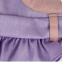 Vestido arnés para perro con falda con volantes de color contrastante, ropa para mascotas - Lila Púrpura - Ver 8