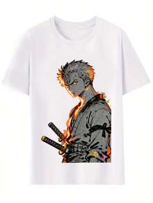 Camiseta unisex de edición especial retro de anime, camiseta con temática de cómics, top exclusivo de anime, regalo de Acción de Gracias, regalo de Navidad, regalo para entusiastas del anime. - Blanco - Ver 8