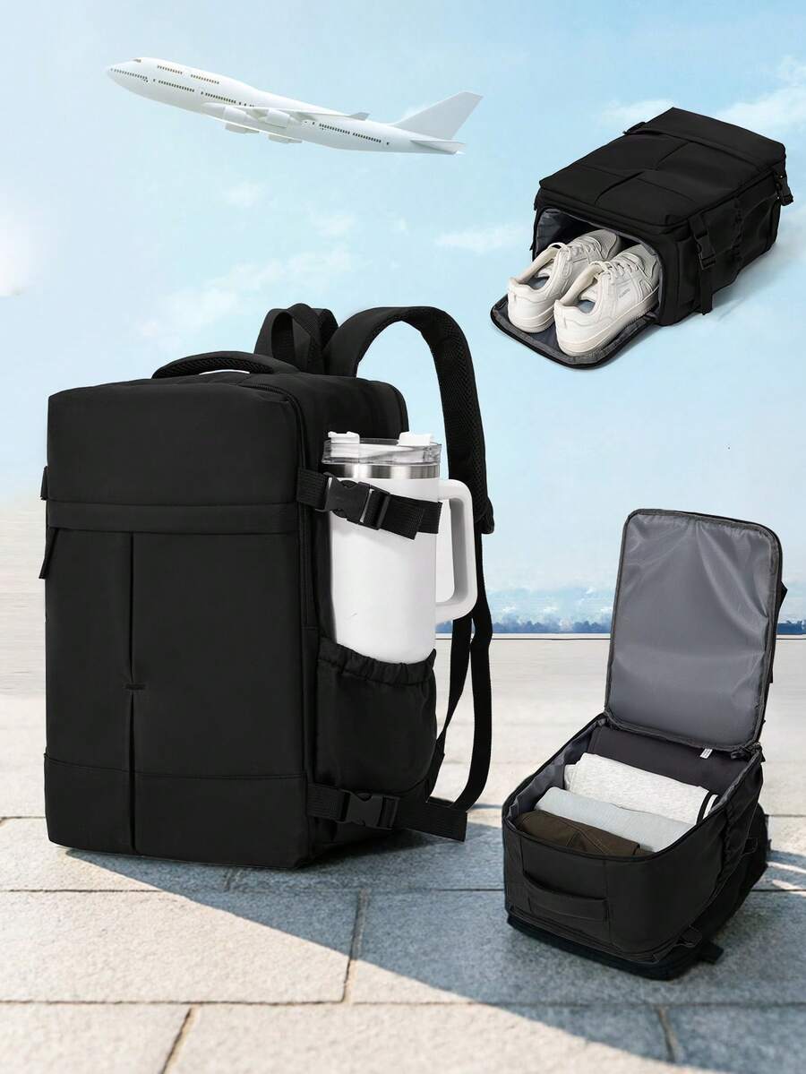 myco bags Wizz Air 客舱尺寸 40x30x20 厘米，可转换式个人物品/随身行李/短途旅行背包，轻松放入座位下方，便携，符合 TSA 标准，适合飞机/学校使用，返校季礼物