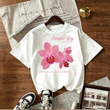 Simple Joy Pink Orchid Print for Women Short Sleeve Unleash the Beast Within Elegant Floral Design Classic Since 189 Stylish Summer Top Comfortable Fabric Lightweight and Breathable Fashionable Trendy Item Perfect for Casual Wear Ideal Gift Option for Special Occasions Unique and Eye Catching Pattern High Quality Material Durable and Long Lasting Choice for Everyday Use Versatile Style Suitable for Various Outfits Boost Confidence with Bold and Beautiful Design - Blanco - Ver 1