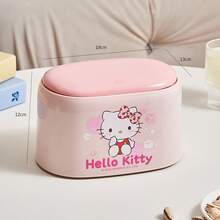 SANRIO 1个/套 可爱KT猫桌面垃圾桶，卡通高品质按压式卧室儿童书桌垃圾桶 - 彩色 - 查看 11