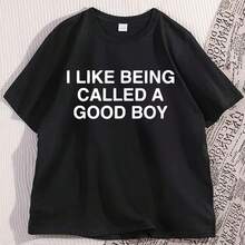 Camiseta de chica buena, camiseta divertida y graciosa, camiseta informal de algodón puro de manga corta con cuello redondo y estampado, ropa de mujer estilo Harajuku Street - Negro - Ver 2