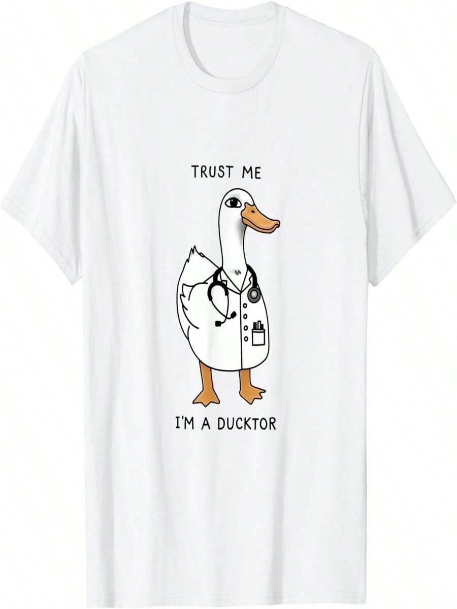 Quack Classic Trust Me Im A Ducktor Humor Art Camiseta - Blanco - Ver 1