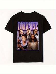 Camiseta Gráfica para Hombre - Manga Corta, Cuello Redondo, Corte Regular, Camiseta Casual para Todas las Estaciones con Gráfico de , Camiseta de Terror - Regalo Perfecto para Amigos y Fa - Negro - Ver 1
