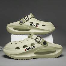 Men's Summer Sports Slide Sandals, Slip-On Sandals, Beach Slippers, Breathable Sandals - Green - View 5
