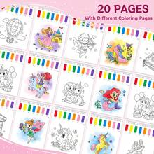 (20pcs/203g>Ama 193g) 1pc Watercolor Practice Book + 2pcs Nylon Paint Brush Set, Children's Transportation Coloring Book, Magic Watercolor Painting Set, Children's Art & Craft Set, Father's Day And Back To School Stationery Gift - Spiral Bound - View 9