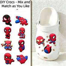 13 chiếc móc khóa giày hình Người Nhện Marvel - Phụ kiện trang trí giày hình Người Nhện hoạt hình dễ thương bằng nhựa PVC, kẹp giày chống thấm nước, phù hợp với giày xỏ lỗ, dép xăng đan, vòng tay, vòng đeo tay, quà tặng sinh nhật, quà tặng tựu trường và quà Giáng sinh hoàn hảo cho trẻ em, thanh thiếu niên, bé trai và người hâm mộ Người Nhện. - Một cỡ - Xem 2