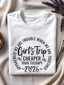1 Girls' Trip T-Shirt 2026, Girls' Weekend T-Shirt 2026, Best Friends Trip T-Shirt, Crew Neck "Great Memories", Matching Short Sleeve Best Friends T-Shirt. GA404soft - 白色 - 查看 1