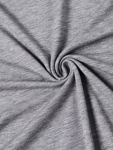 Camiseta Casual de Manga Corta para Mujer - Gris Espacial - Ver 5