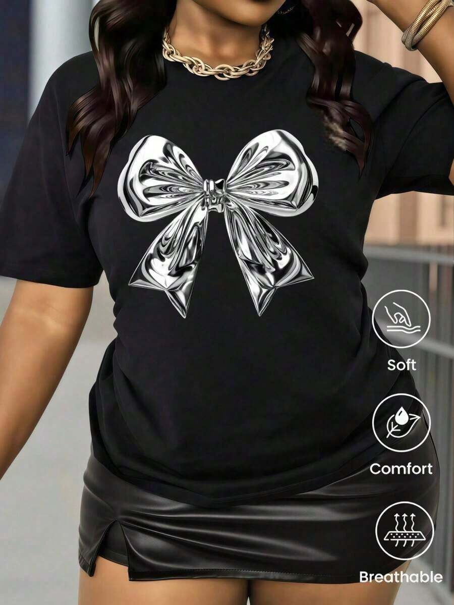 Camiseta de manga corta de moda para primavera y verano de 2026, hecha en México, 180 gramos. Estampado de dibujos animados, modelo de pareja, apta para uso interior o exterior. Cuello redondo, unisex, ideal para oficina y ocio. Paquete de una pieza. - Negro - Ver 1