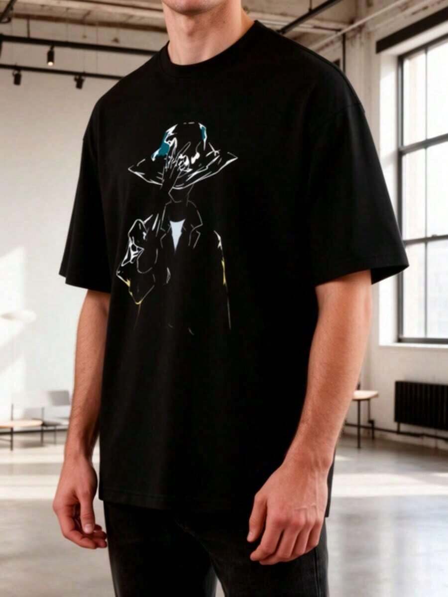 Camisetas vintage de verano para mujer y hombre, ropa de verano, camisetas de algodón para hombre, conjuntos de vacaciones para mujer, conjuntos familiares a juego, camiseta de manga corta con cuello redondo para hombre, sencillas y elegantes, cómodas y transpirables, camisetas deportivas informales, camisetas de moda para hombre, camisetas, camisas, camisetas para hombre y mujer, regalo perfecto para hombre y mujer. - Negro - Ver 1