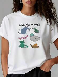 Camiseta de algodón% modelo 2026, tela de alta calidad y peso pesado, diseño de nicho moderno para el verano, camiseta básica sencilla y versátil para el día a día, efecto adelgazante, transpirable y cómoda, adecuada para todos, versátil con cuello redondo y manga corta. - Blanco - Ver 7