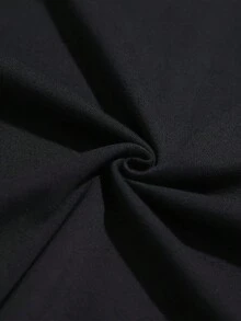 Ropa de mujer de talla grande, camisetas 100% de talla grande, camisetas estampadas de 180 gramos, ropa de uso diario a la moda, tops de verano, regalos elegantes para las vacaciones. - Negro - Ver 6