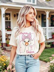 Camiseta de Mujer con Diseño Elegante y Artístico, Perfecta para Uso Casual en Primavera y Verano, con un Corte Holgado Cómodo, Chic y Elegante, con Cuello Redondo, Ropa de Verano para Mujer, Ropa de Vacaciones para Mujer, Camiseta Elegante y Fresca para el Verano, Estilo Unisex. - Blanco - Ver 6