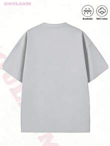 Camiseta Casual de Manga Corta para Mujer con Estampado de Rosas y la Frase "Rooted In Christ" para Vacaciones de Verano |    Ropa, Camisetas de Verano para Mujer, Camiseta Casual de Talla Grande - Albaricoque - Ver 8