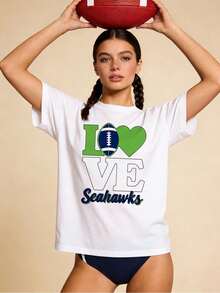 Camiseta de manga corta con cuello redondo suave y casual de verano para mujer, estilo rugby, estilo universitario, tops para salir, algodón, vintage, estilo callejero europeo y americano, casual deportivo, estilo unisex, estilo casual urbano, tops bonitos, generación Z, curvas, ropa Y2K, camisetas divertidas, tops para damas, conjuntos de vacaciones para mujeres, top lindo, camiseta gráfica, conjuntos de primavera, camisetas holgadas, ropa de calle retro, estilo de los 90, estilo de los 2000, subcultura, top negro, tops blancos, conjunto de fiesta de los 90.Blanco - Blanco - Ver 1