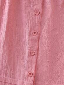 Camiseta de tirantes para mujer, estilo de moda minimalista, adecuada para el verano - Rosa - Ver 5