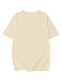 Camiseta de mujer 2026, cuello redondo, manga corta, estampada, corte holgado, estilo deportivo y casual, perfecta para verano, envío nacional. - Albaricoque - Ver 2