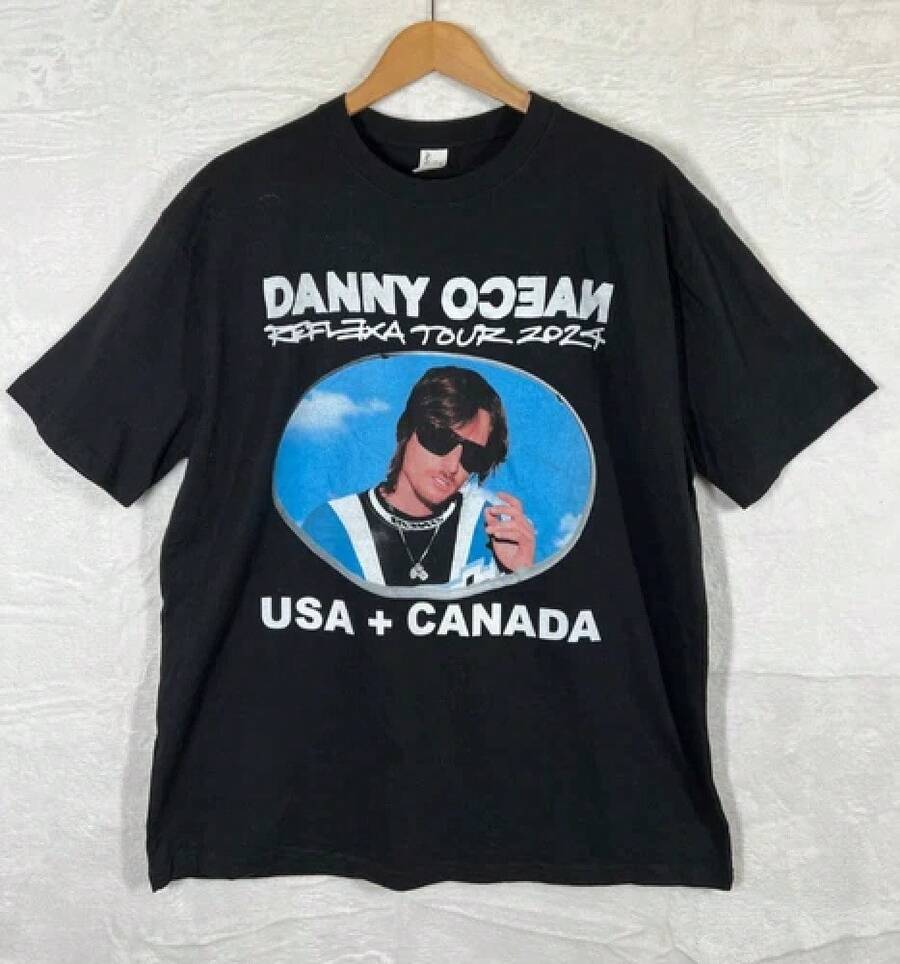 Danny Ocean Reflexa Tour 2024 T Shirt USA Canada Concert Merch Mens XLblusas para mujer playeras de mujer vestidos casuales para mujer y2k playeras deportivas para mujer verano camisetas ropa de mujer Fashion Perfect For Daily - Negro - Ver 1