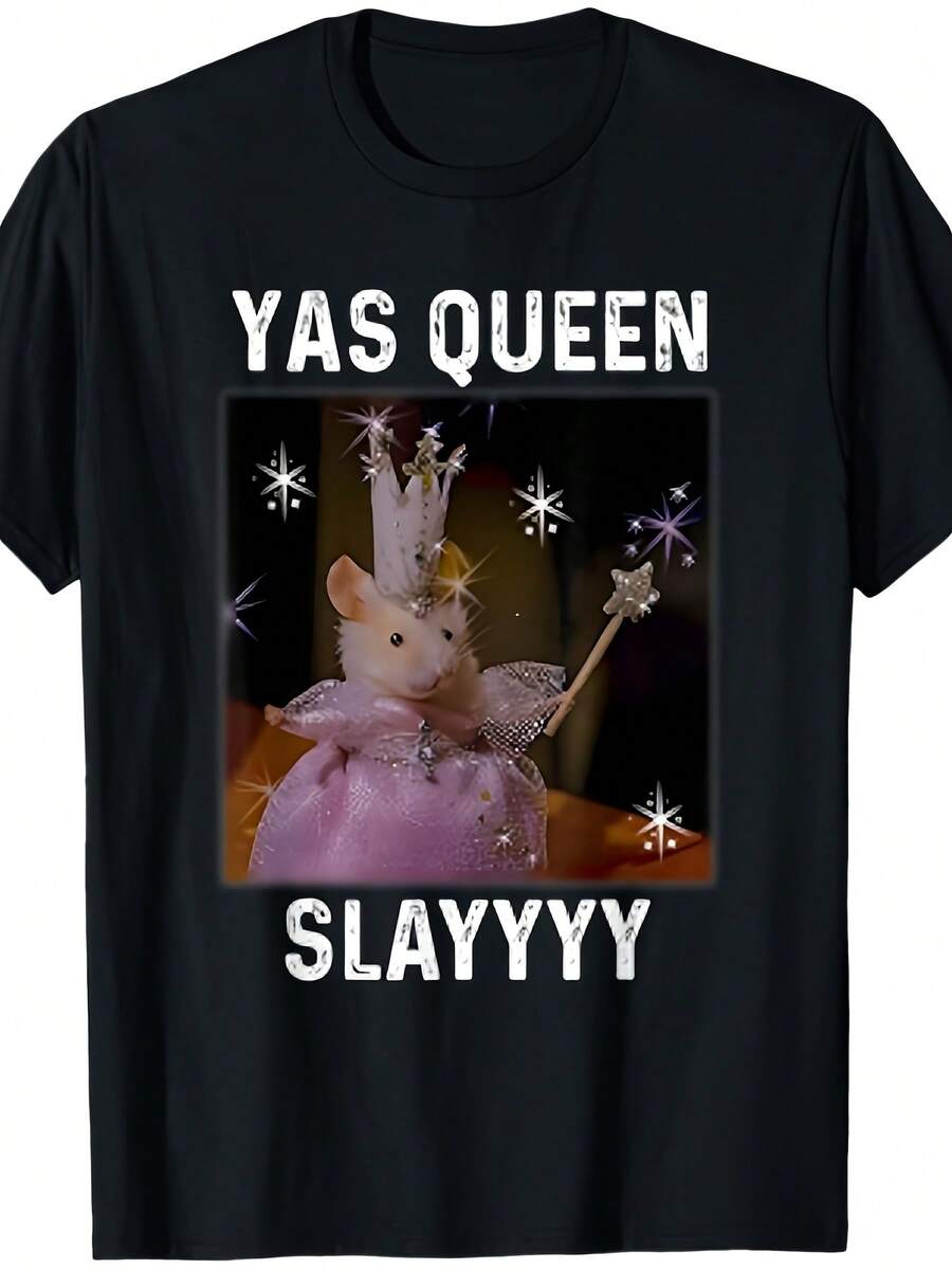 Summer Yas Slay Funny Sarcastic T-Shirt, Funny Rat Shirt, Loose And Comfortable - Back - View 1