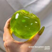 1PC Squishy Apple-Shaped Stress Relief Squeeze Toy - Portable, Slow-Rising, And Squishy Gift For Anxiety Relief, Office Relaxation, And Home Decor Cute Little Gift - 粉紅麥芽糖蘋果捏捏 - 查看 9
