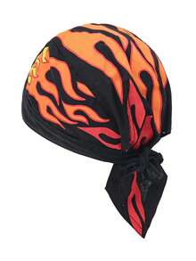 1pc Breathable Skull Bandana Headwear, Pirate Hat Liner For Men Motorcycle Riding - Multicolor - View 5