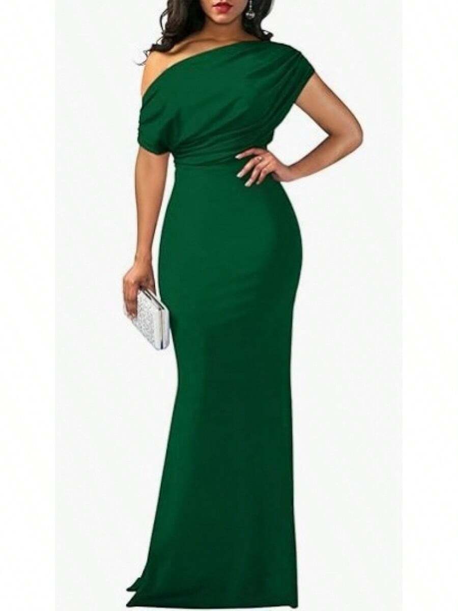 2026 Spring/Summer Women's Elegant Sleeveless Off-Shoulder Tight-Fitting Long Formal Party Dress Dresses For Women Summer Dresses For Women Vacation Outfits Women - 綠色 - 查看 1