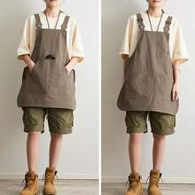 Damen Schürze, Haushaltsuniform, Küchenschürze, umkehrbare Schürze, verstellbare Schürze mit mehreren Taschen, geeignet für Zuhause, Bibliothek, Catering, Backen, Café, Küche und Mehrzweck-Arbeitskleidung - Verschiedenfarbig - Übersicht 7