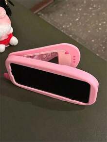 Cute 3D Hot Pink Big Cellphone Model Flip Mirror Silicone Phone 16 15 14 13 12 Pro 11 Shockproof Soft Cover - Hồng - Xem 6