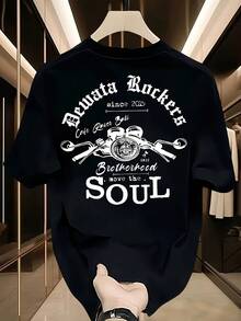 Men's Heavy Cotton T-Shirt - 黑色 - 查看 2