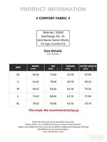 Summer Essential Stretchy Denim Capris – Women's High-Waist Distressed Slim Jeans - 深色水洗藍 - 查看 9