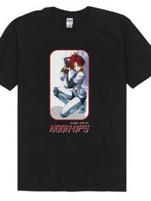 Vintage HOOKUPS Iria Deja Vu Hunter 2 Skateboard Tshirtblusas para mujer playeras de mujer vestidos casuales para mujer y2k playeras deportivas para mujer verano camisetas ropa de mujer Fashion Perfect For Daily - Negro - Ver 1