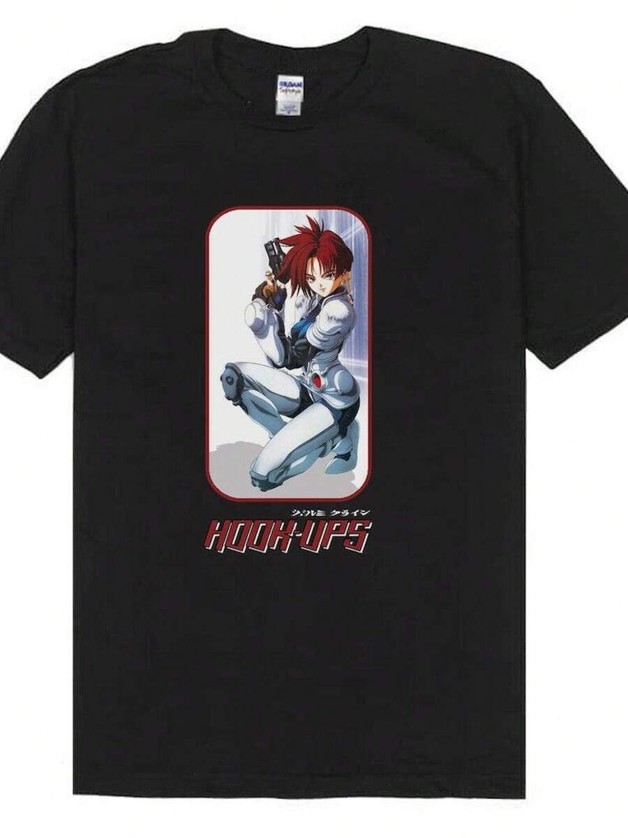 Vintage HOOKUPS Iria Deja Vu Hunter 2 Skateboard Tshirtblusas para mujer playeras de mujer vestidos casuales para mujer y2k playeras deportivas para mujer verano camisetas ropa de mujer Fashion Perfect For Daily - Negro - Ver 1