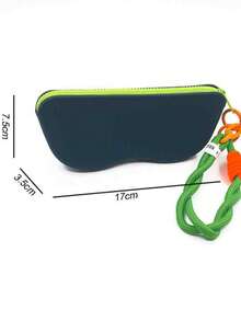 Bolsa de almacenamiento de gafas de moda para mujeres, bolsa para lápiz labial, coleteros, joyas, pendientes, bolsa de almacenamiento para artículos pequeños, gafas, gafas de moda, gafas de lectura, bolsa de almacenamiento de viaje, bolsa de cosméticos multifuncional lavable de silicona trenzada - Multicolor - Ver 8