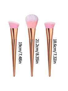 Bộ 1/3 cọ trang điểm mặt, gồm cọ má hồng, cọ tạo khối, cọ nền, cọ đánh phấn phủ cỡ lớn, dụng cụ trang điểm mặt. - trái cam - Xem 7