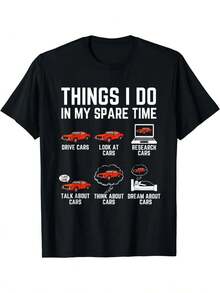 Men's T-Shirts For Spring And Summer - 黑色 - 查看 1